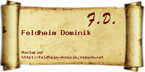 Feldheim Dominik névjegykártya